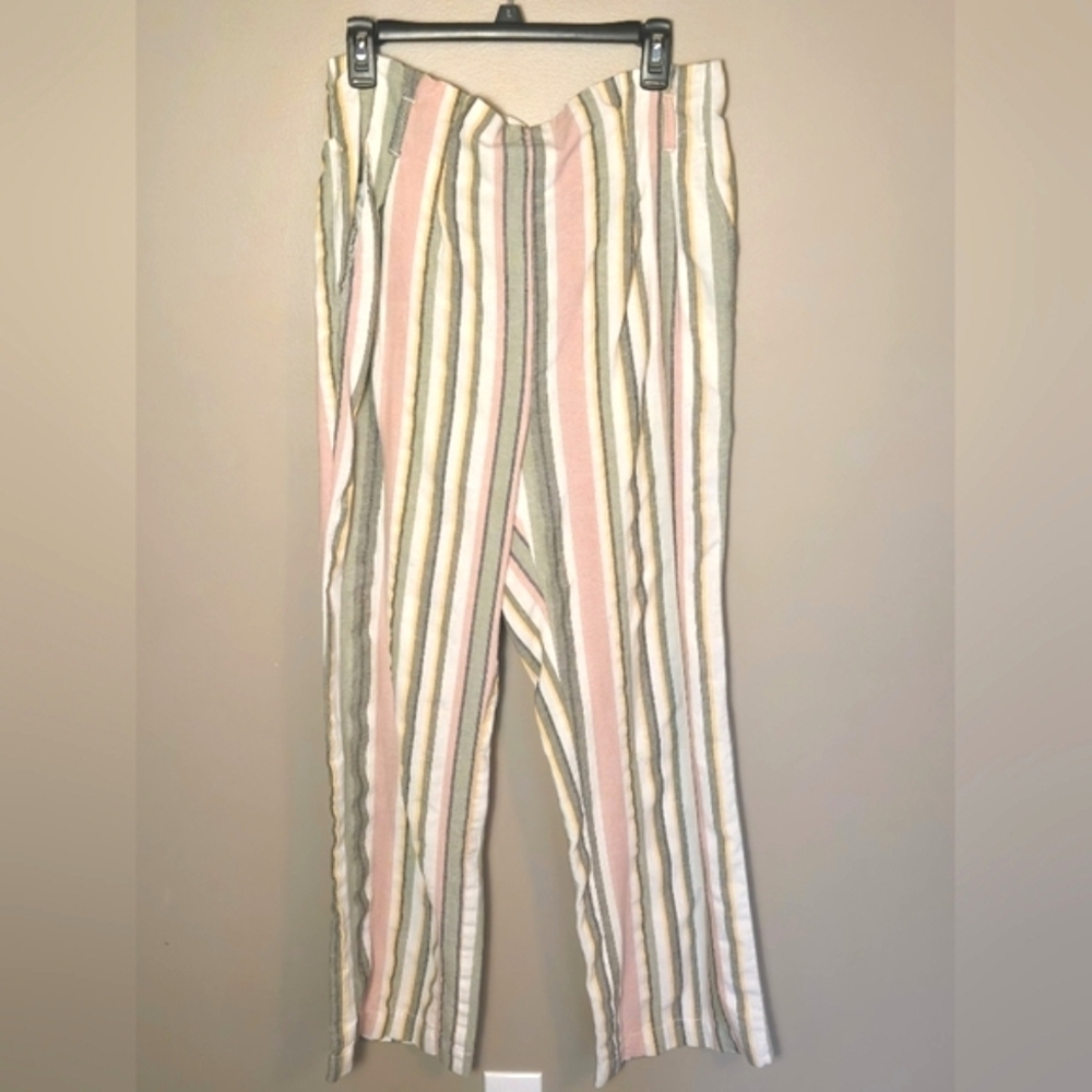Women's Ci Sono Boho Striped Paperbag Pants, Size XL